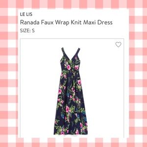 Stitch Fix Lei Lis navy blue floral maxi dress